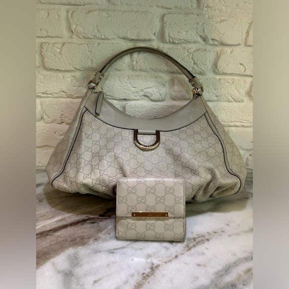 Gucci Abbey Hobo Bag & Matching Wallet (Cream) - Picture 8 of 8